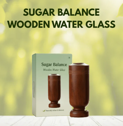Vijaysar Wood Glass - Natural Sugar Balance, The Ayurvedic Way